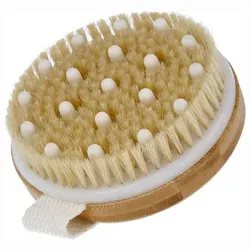 PARSA Beauty Massagebürste PARSA Beauty WELLNESS Bambus Handmassagebürste Massage Tool beige