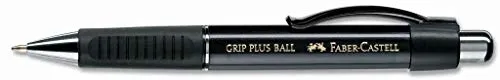 Faber-Castell – Kugelschreiber GRIP PLUS BALL M Clip Retractable Ballpoint Pen blau 1Stück (S) (Clip Retractable Ballpoint Pen, Blau, Schwarz, Medium, Ambidextrös, 1 Stück (S))