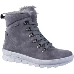LEGERO Damen Leder Boots fumo, Comfort Weite G, Warmfutter, Tex Ausstattung - Grau - 38,5