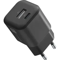 Dual Port Charger 12W B (61258) Ladegerät (USB-A + USB-C) - Schwarz 61258