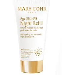 Mary Cohr Age Signes Night Refill Serum Masque 50ml - Sonstige Gesichtspflegeartikel, revitalisierendes Nachtserum mit Hyaluronsäure für eine sichtbar glattere und dichtere Haut, reduziert Falten und fördert die Zellregeneration während der Nacht.
