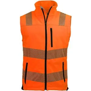 ASATEX Warnweste Prevent Softshell, XXL - Signalorange-Schwarz - Sicherheitsweste für Erwachsene, zertifiziert nach DIN EN 20471. Mit segmentierten Reflexstreifen und Softshell-Material für hohen Tragekomfort. Ideal für Arbeit, Auto und Fahrrad.