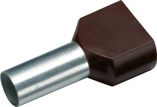 Cimco 187707 Zwillings-Aderendhülse 1.5mm² Teilisoliert Schwarz 100St.