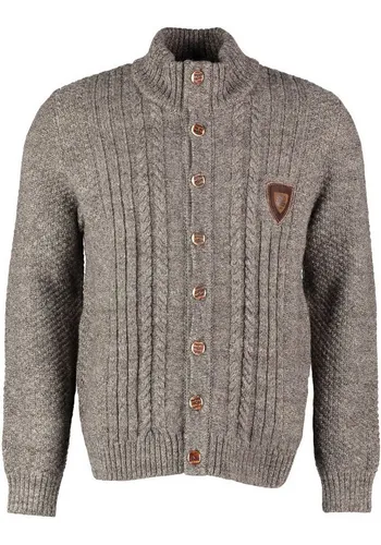 OS Trachten Strickjacke Fenari Rundhalsausschnitt