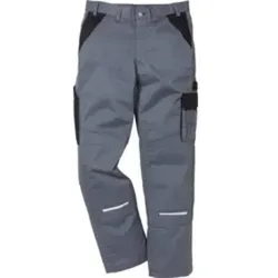 Kansas Icon Arbeitshosen Bundhosen 2-872 in Grau - Robuste Arbeitshosen für die Industrie, ideal für Handwerker. Hoher Tragekomfort und praktische Taschen für Werkzeug.