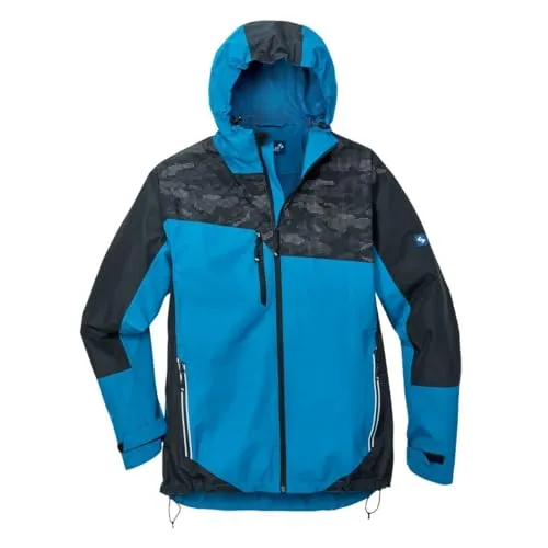Scheibler Herren Regenjacke - Wasserdicht & Atmungsaktiv mit Kapuze - Funktionsjacke für Herren, ultra wasserdicht mit 8000 mm Wassersäule, atmungsaktiv und reflektierend für optimale Sichtbarkeit bei Dämmerung.