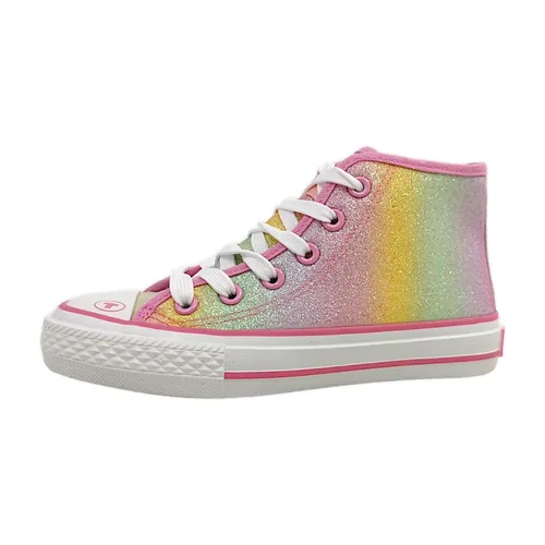 Tom Tailor Mädchen Knöchelschuh Turnschuh Rainbow EUR 33 - Wanderschuhe für Kinder mit Glitzereffekt, bequem und ideal für aktive kleine Fashionistas. Die gepolsterte Innensohle sorgt für hohen Tragekomfort.