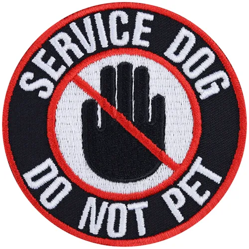 Aufnäher: SERVICE DOG - Do not pet Begleithund Aufbügler/Patch/Applikation