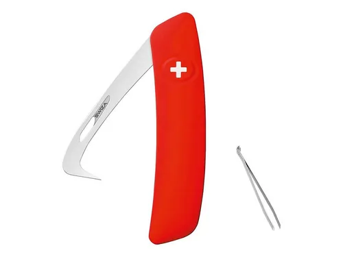 SWIZA Horse Tool HO00 - Multifunktionswerkzeug für Pferdepflege, ausgestattet mit Hufkratzer und Pinzette. Ergonomischer Anti-Rutsch-Griff sorgt für sicheren Halt und komfortable Handhabung.