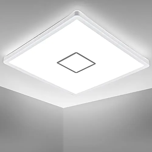B.K.Licht LED Deckenlampe - Ultraflach und blendfrei - Lampen - Diese 29,3x29,3 cm große LED Deckenlampe bietet mit 2.400 Lumen und 4.000 Kelvin ein helles, neutralweißes Licht und eignet sich ideal für jeden Innenraum.
