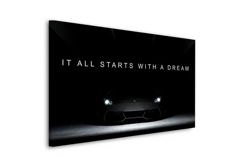 Artedinoi Leinwandbild Auto Sportwagen Motivation Wandbild Leinwandbild Lambo