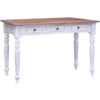 Produktbild vidaXL Schreibtisch mit Schubladen Weiß 117x57 cm