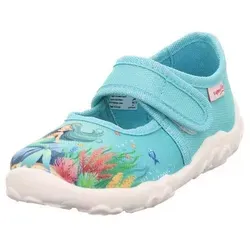 Superfit BONNY WMS: mittel Hausschuh Klettschuh, mit Klettverschluss, Größenschablone zum Download blau 32 EU