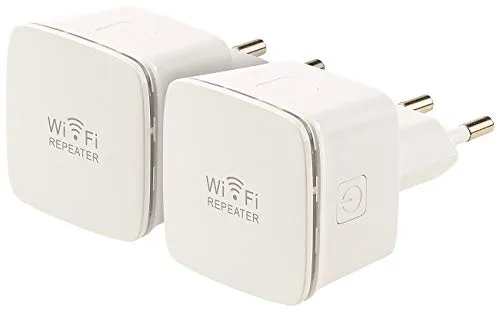7links 2er-Set Mini-WLAN-Repeater WLR-350.sm mit Access-Point & WPS-Knopf