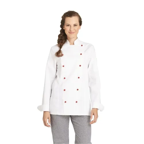 Leiber Damen-Kochjacke weiss Größe 54 - Berufsbekleidung Gastronomie, hochwertige Kochjacke für Damen in Größe 54, ideal für den professionellen Einsatz in der Gastronomie