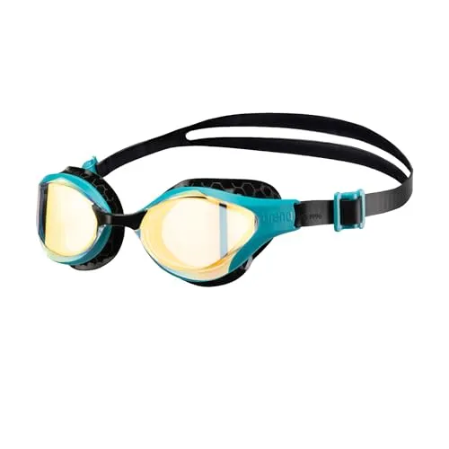 Arena Schwimmbrille AIR-BOLD SWIPE MIRROR 006832 - Gelb - Schwimmbrille mit verspiegelten Gläsern für optimalen UV-Schutz und reduzierte Blendung, ideal für Wettkämpfe und Training.