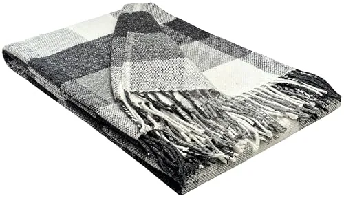 STTS International Decke sehr weiches Plaid Wohndecke Kuscheldecke in versch. Farben Palmera (Grau-Hellgrau (K))