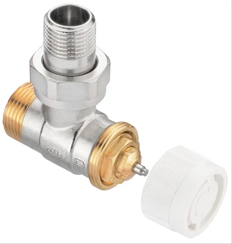 Thermostatventil VRS671360 - 1/2-Zoll Messingventil - Nicht-programmierbare Thermostate, langlebiges und vernickeltes Messing für hohe Korrosionsbeständigkeit und präzise Temperaturregelung.