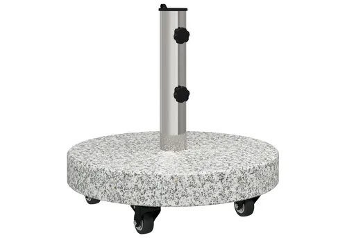 vidaXL Sonnenschirmständer Grau 45 x 45 x 45 cm aus Granit - Robuster Sonnenschirmständer aus elegantem Granit, ideal für jeden Außenbereich. Stabil und wetterfest, passt zu den meisten Sonnenschirmstangen und sorgt für einen stilvollen Halt.