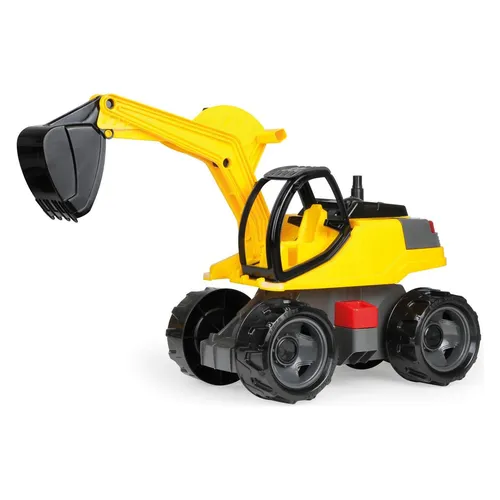 Lena Giga Truckies Großer Bagger 63 cm - Spielfahrzeuge – Großer gelber und schwarzer Bagger mit ergonomischem Griff, ideal für drinnen und draußen, fördert kreatives Spielen ab 3 Jahren.