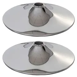Hegele 2er-Set Fußplatte für Barhocker und Loungesessel – Chromoptik Ø 45 cm