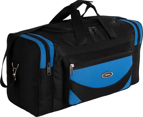 EAAKIE Sporttasche 60 L - Blau XXL - Geräumige Sporttasche mit ca. 60 Litern Volumen, ideal für Freizeit, Schule und Reisen. Aus hochwertigem, pflegeleichtem Material, mit verstellbarem Trageriemen und mehreren Fächern für optimalen Komfort.