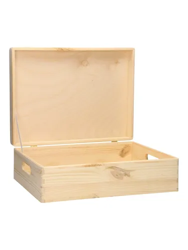 Aufbewahrungsbox Rechteck Klappendeckel Kiefer