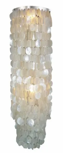 Muschelleuchte Deckenlampe aus Capiz, Ethno-Stil - Deckenlampen & Kronleuchter, handgefertigt aus natürlichen Materialien, bringt warmes Licht und Ethno-Charme in Ihr Wohnzimmer.