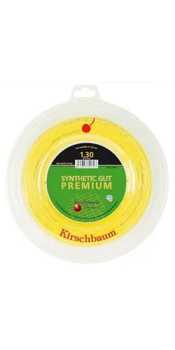 Kirschbaum Tennissaite Synthetic Gut Premium 200m Rolle - Hochwertige Tennissaite für Allround-Spieler, bietet exzellente Beschleunigung und Spielgefühl, ideal für ambitionierte Spieler.