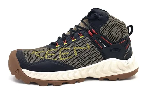 KEEN NXIS EVO MID WP Wanderstiefel Grün - Wanderschuhe mit Mid-Cut, wasserdicht und atmungsaktiv. Ideal für Trails abseits fester Wege, bieten sie das Tragegefühl eines Laufschuhs.