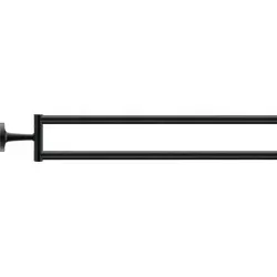 Duravit Handtuchhalter Starck T - 2-armig, Schwarz Matt - Handtuchhalter & -stangen, 180° schwenkbar mit verdecktem Befestigungssystem für ein modernes Badezimmer, Montage durch Bohren oder Kleben möglich.