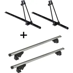 Fahrradträger Set ORION + Dachträger VDP LION2 für Toyota Rav 4 (XA40) - Praktisches Set für Toyota Rav 4 (XA40) ab 2013: 2x Fahrradträger ORION und Dachträger VDP LION2. Ideal für den sicheren Transport von zwei Fahrrädern, inklusive einfacher Montage und umfassendem Zubehör.