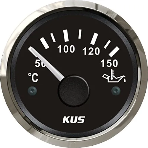 KUS Öltemperaturanzeige 50-150 ℃ Mit Hintergrundbeleuchtung 12V / 24V 52MM (2