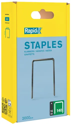 Rapid Flachdrahtklammern Typ 140 16 mm 2.000 Stück von Rapid Tools
