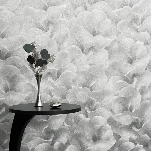 Guido Maria Kretschmer Vliestapete Floral Silber Metallic 10527-29 - Elegante Vliestapete in Silber mit floralem Muster, ideal für jeden Raum. Abziehbar, licht- und waschbeständig – für einen modernen Look in Ihrem Zuhause.