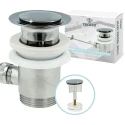 tecuro Exzenter Ab- und Überlaufgarnitur Messing verchromt
