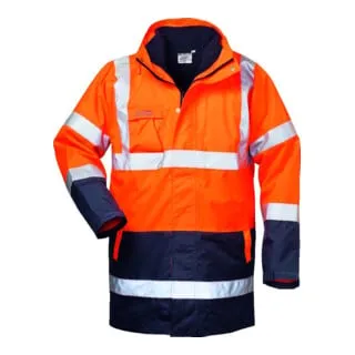 Safestyle Warnparka Travis XXXL orange/marine - 23549/3XL - Jacken & Parkas, hochsichtbarer Warnparka für optimale Sicherheit bei schlechtem Wetter und in der Dunkelheit.