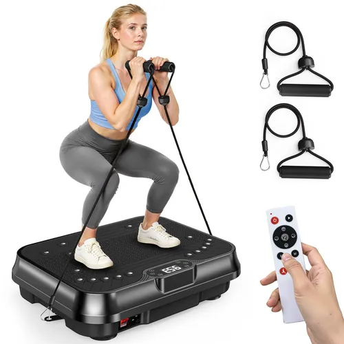 Vibrationsplatte mit leisem Motor – 250 Stufen – 9 voreingestellte Modi