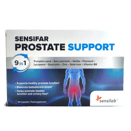 Prostate Support 9in1 Kapseln mit Kürbiskern- & Sägepalmenextrakt - 60 Kapseln für Männer, mit natürlichen Inhaltsstoffen zur Unterstützung des Wohlbefindens. Für eine einfache Einnahme nach dem Essen, mit geprüfter Qualität und langanhaltender Versorgung.