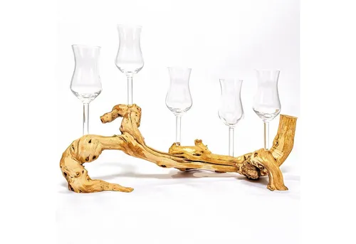 Deggelbam Tafelservice 5er Grappawurzel Schnapsglas Set von Deggelbam