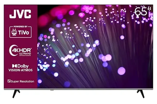 JVC LT-65VU7555 65 Zoll 4K Ultra HD Smart TV - Fernseher mit Dolby Vision & Dolby Atmos für ein beeindruckendes Seherlebnis, Smart TV powered by TiVo und Triple-Tuner für vielseitigen Empfang.