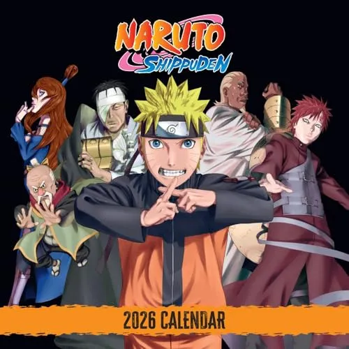 NARUTO SHIPPUDEN 2026 SQUARE CALENDAR