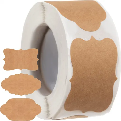 Ruhhy Selbstklebende Etiketten auf Rolle, braun, 300 Stück in braun von Ruhhy
