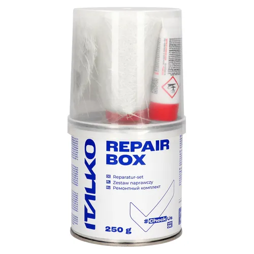 Reparatursat 250g Polyesterharz Harz Reparatur Set mit Härter und Glasfasermatte