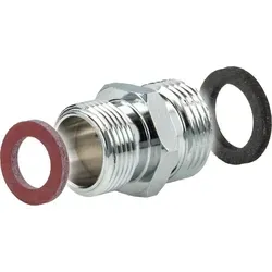tecuro Reduzierstück M15/1 Außengewinde x 3/8 Zoll Außengewinde MS-verchromt
