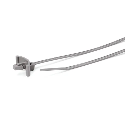 HellermannTyton Kabelbinder T18RSF-PA46-GY, 500 Stück in grau von HellermannTyton