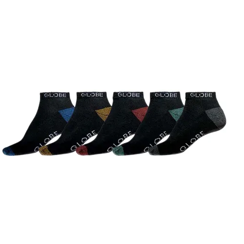 Globe Ingles Ankle Socks Köchelsocken Sportsocken Socken 5er Pack Schwarz NEU