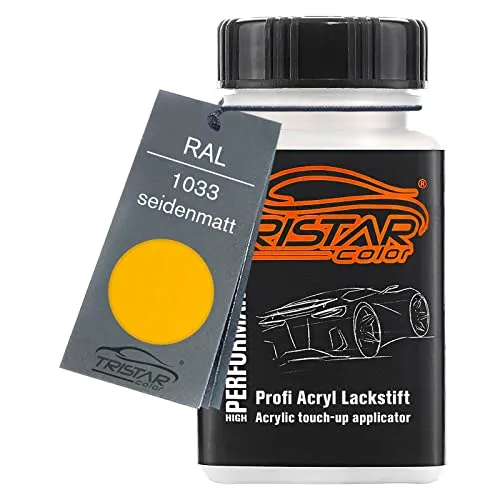 Produktbild TRISTARcolor RAL 1033 Dahliengelb seidenmatt Lackstift 50 ml schnelltrocknend