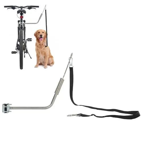 PawHut Fahrradleine für Hunde mit Stoßdämpfern, verstellbar und abnehmbar, ideal für Radfahren und Joggen
