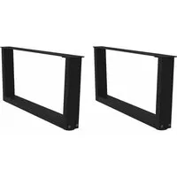 vidaXL Couchtischbeine V-Form 2 Stück Schwarz 70x(30-31,3) cm Stahl - Tischbeine aus pulverbeschichtetem Stahl, modern und langlebig, ideal für die individuelle Gestaltung Ihres Couchtisches. Einfache Montage dank vorgebohrter Löcher und mitgelieferter Schrauben.